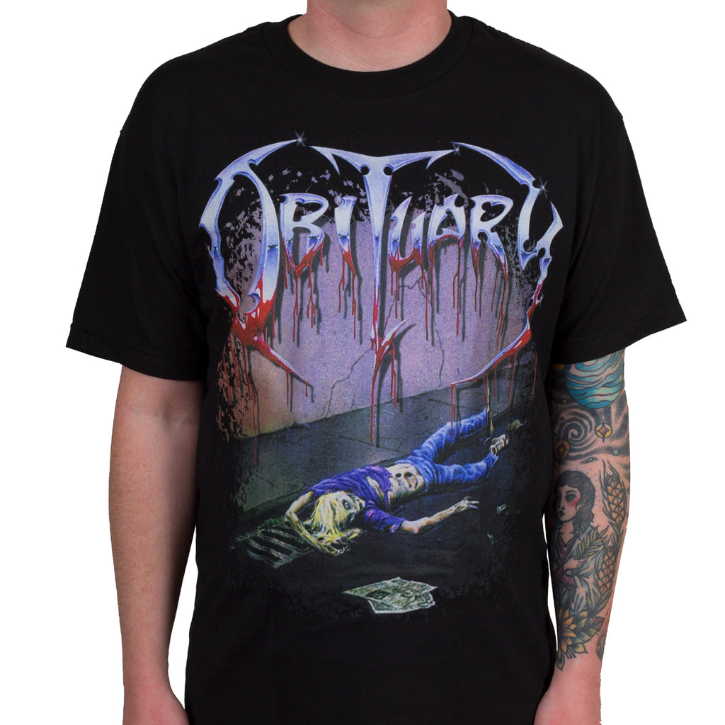 Kaus Katun Grafis Obituary Ban - Vintage Fashion Obituaries ulasan dan harga