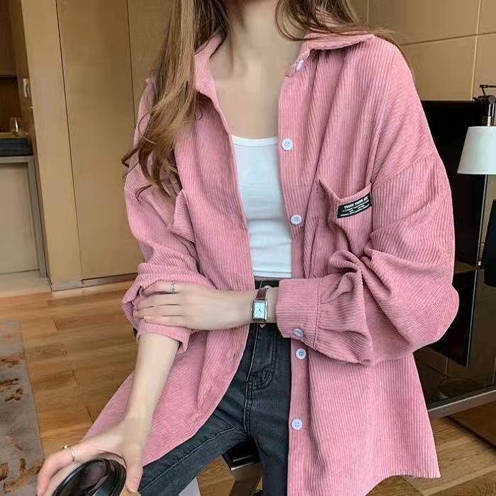 Jaket Korduroi Wanita Longgar  - Vintage Fashion Hong Kong ulasan dan harga
