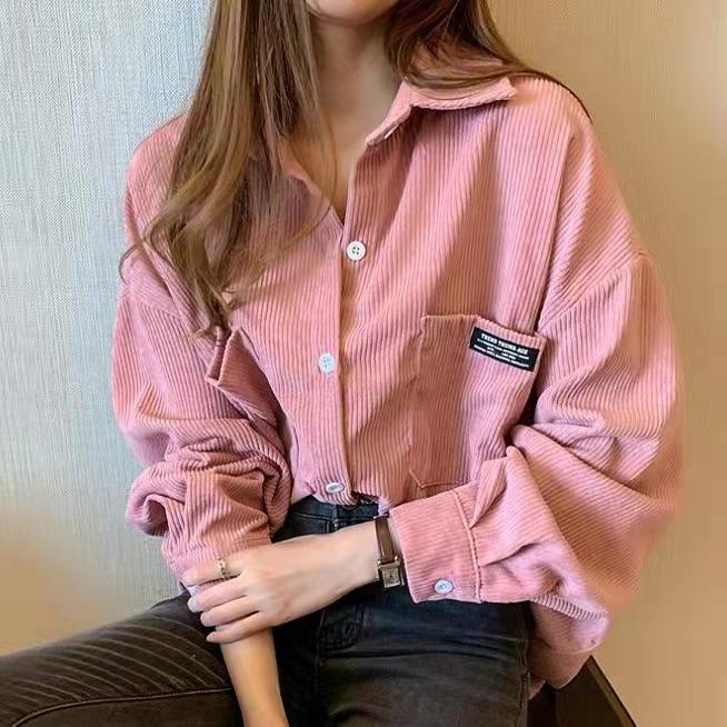 Jaket Korduroi Wanita Longgar  - Vintage Fashion Hong Kong ulasan dan harga