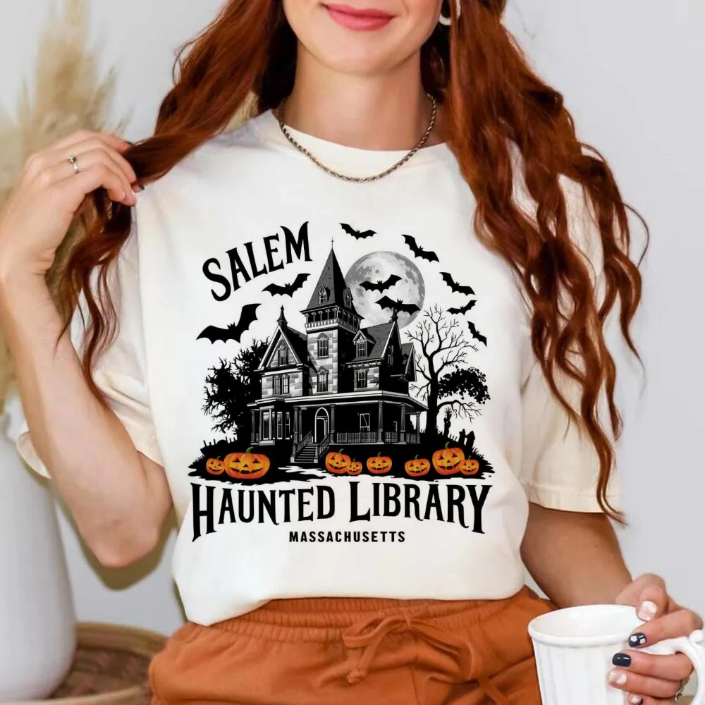 Kaus gaya busana cetak perpust - Vintage Fashion Library ulasan dan harga