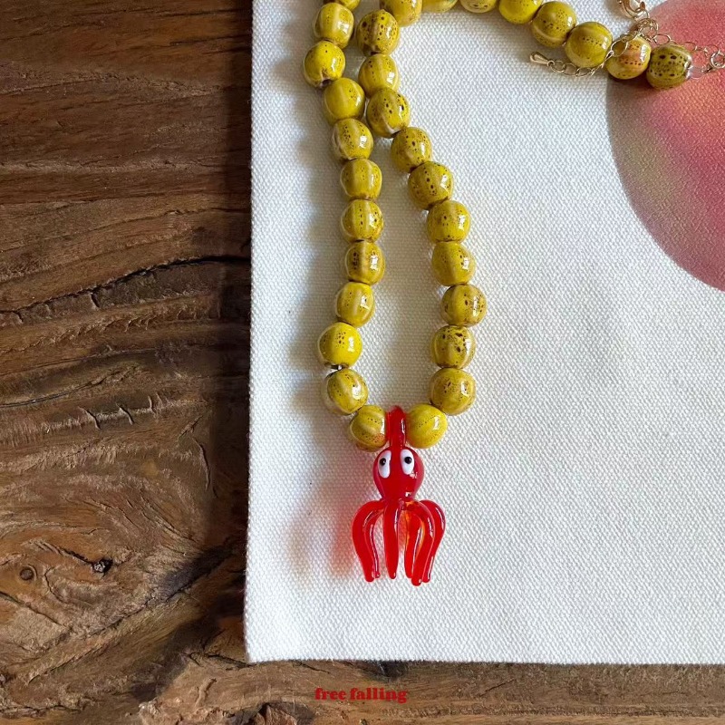 Kalung Liontin Gurita Kaca Gay - Vintage Fashion Influencers ulasan dan harga