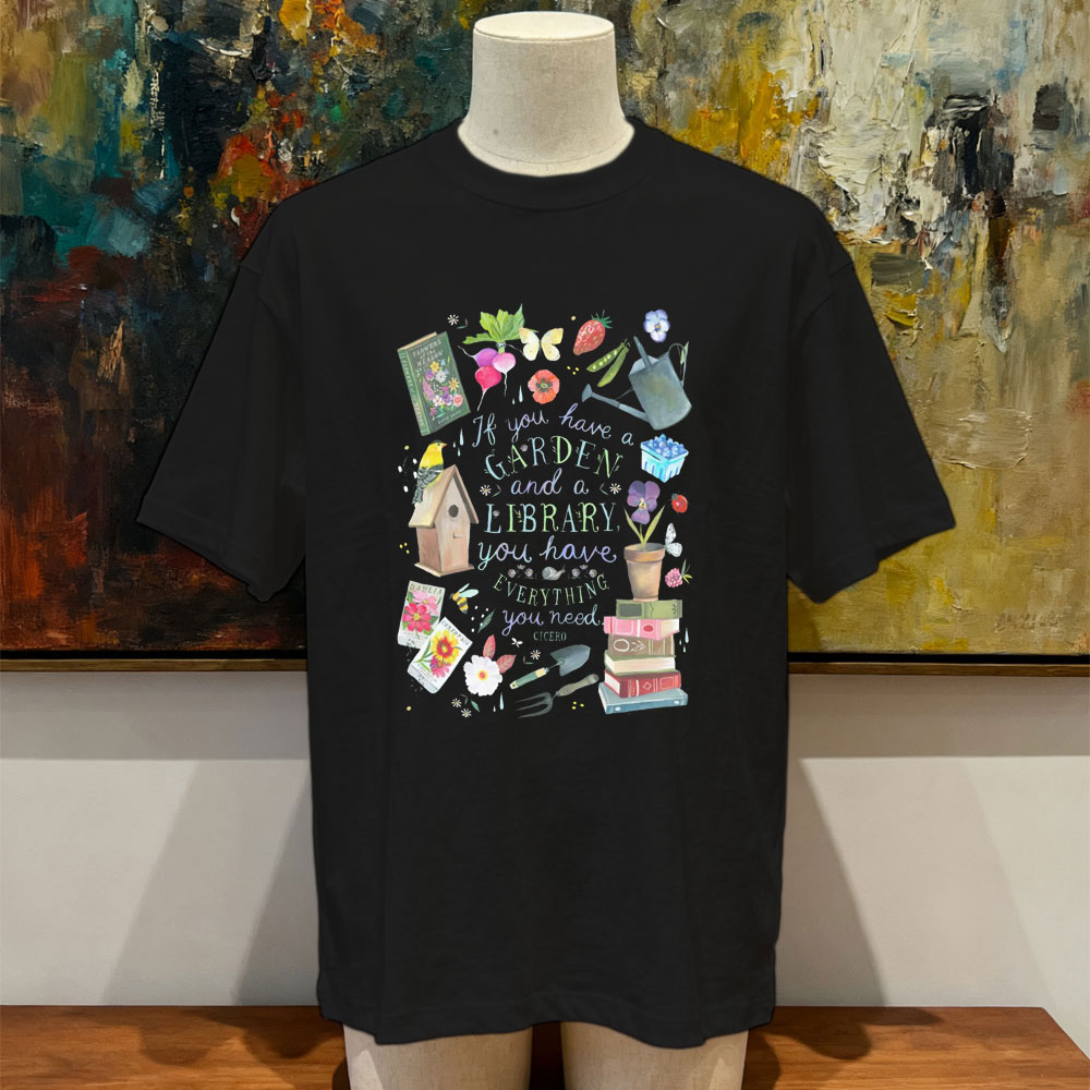 Kaus Triblend Uniseks Garden a - Vintage Fashion Library ulasan dan harga