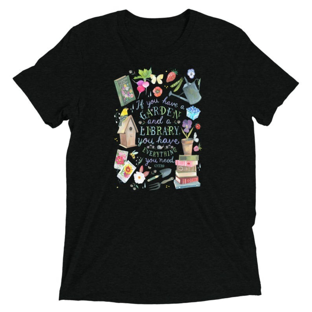 Kaus Triblend Uniseks Garden a - Vintage Fashion Library ulasan dan harga