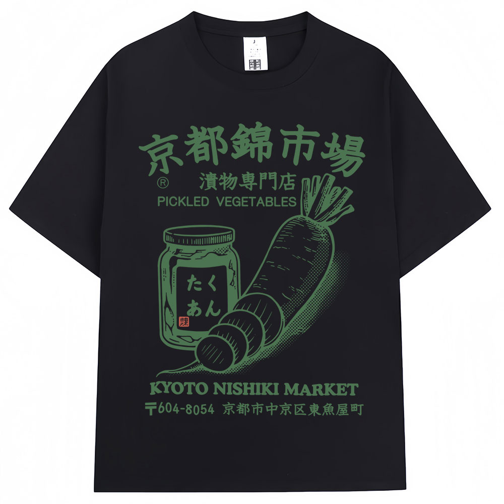 Kaus Gambar Pasar Kyoto Nishik - Vintage Fashion Kyoto ulasan dan harga
