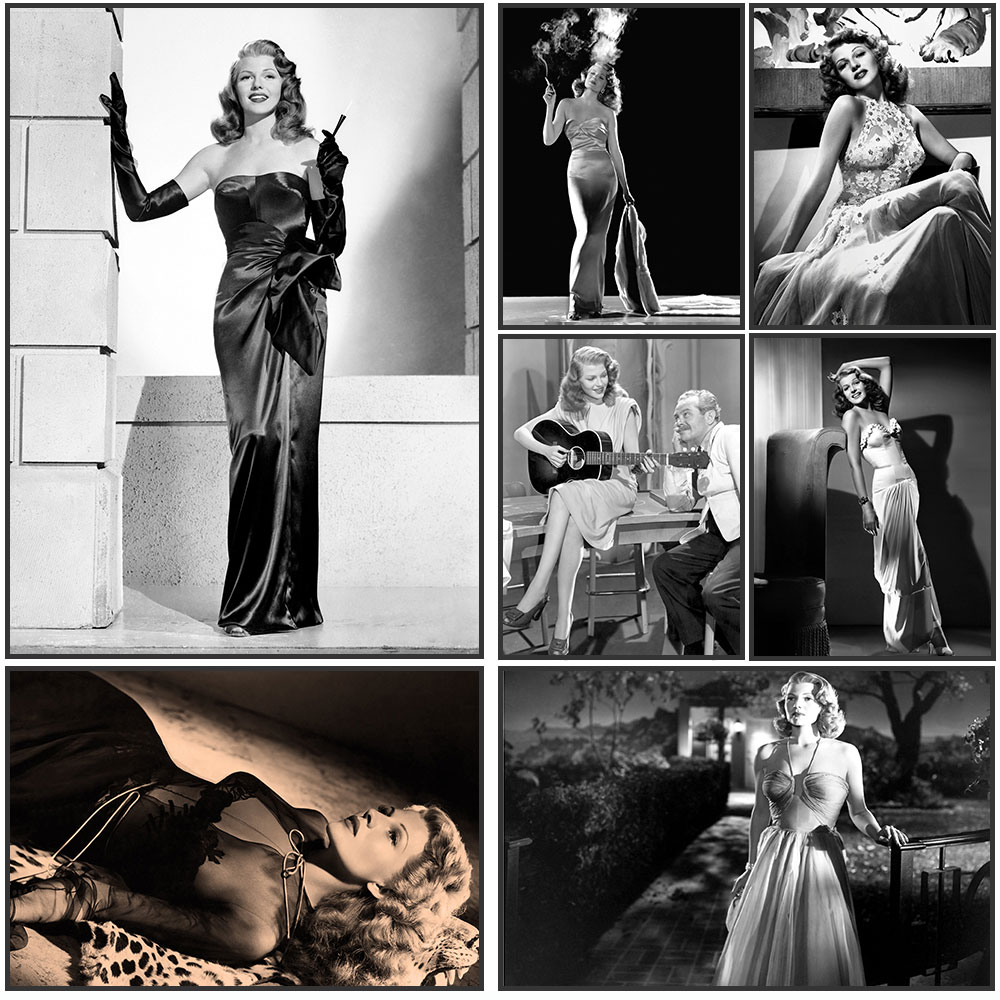 Poster Rita Hayworth, hitam da - Vintage Fashion Photography ulasan dan harga