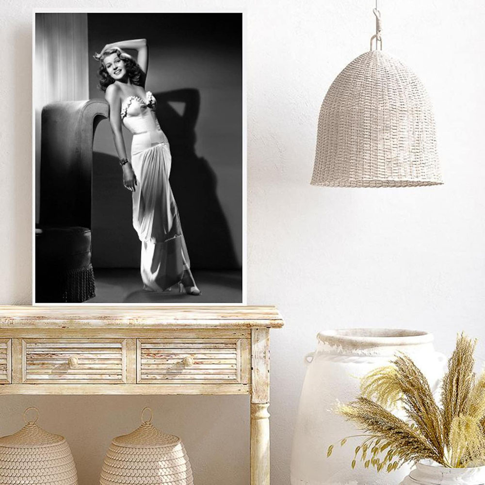 Poster Rita Hayworth, hitam da - Vintage Fashion Photography ulasan dan harga