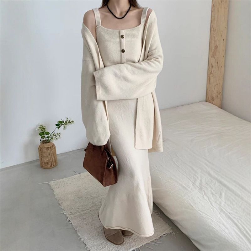 Set rajutan tiga potong bergay - Vintage Fashion Hong Kong ulasan dan harga